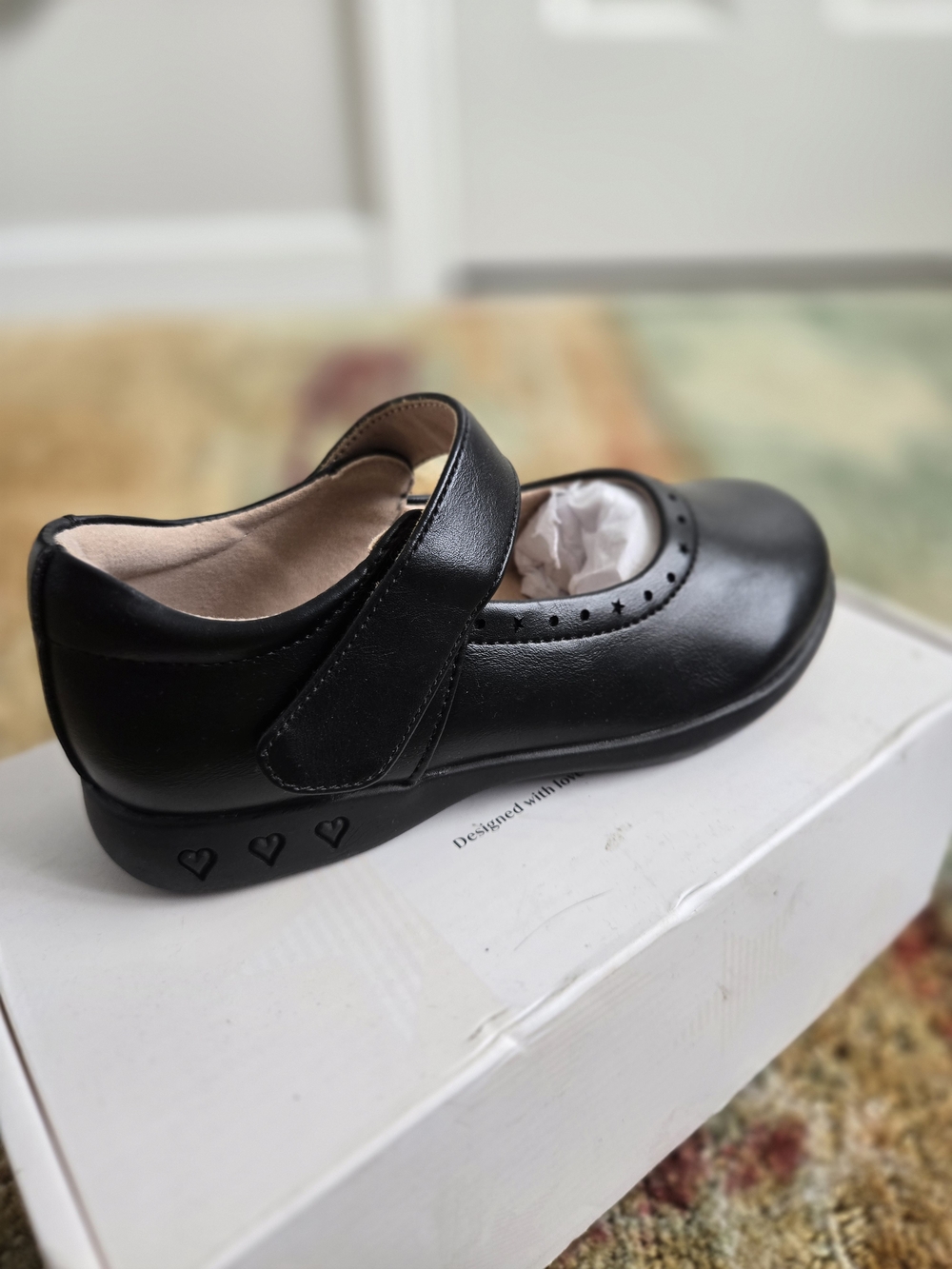 Elle Black Faux-Leather Mary Jane with Strap - Picture 2 of 5